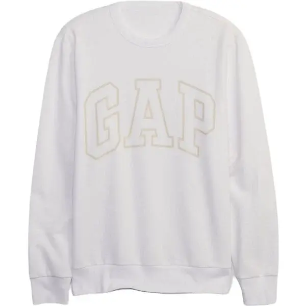 GAP FLEECE Pánská mikina, bílá, velikost