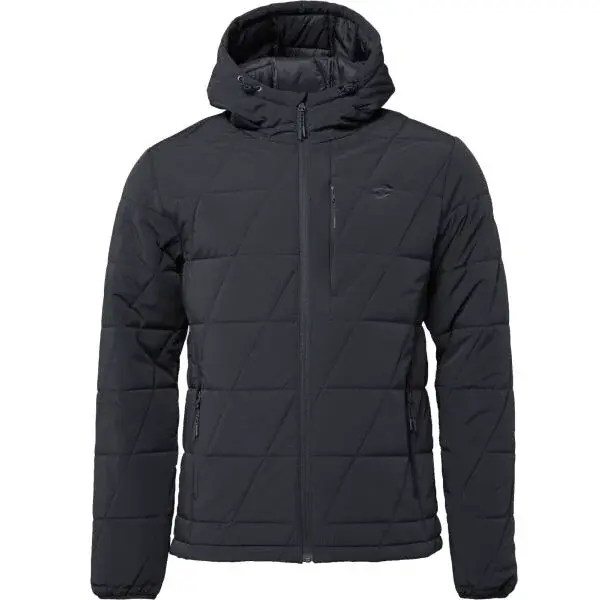 Lotto HAMPUS Pánská lehká prošívaná bunda s kapucí, černá, velikost