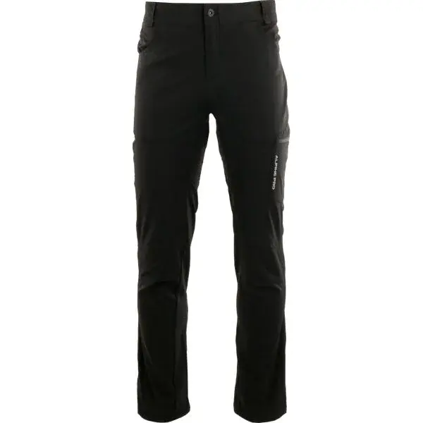 ALPINE PRO BUNEF Pánské outdoorové kalhoty, černá, velikost