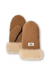 Dětské kožené rukavice UGG béžová barva