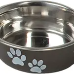 Flamingo Bella Kena kovová miska pre psov - čierna 2200 ml