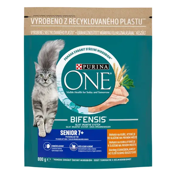 Purina ONE Bifensis Senior granule pre mačky 0,8 kg