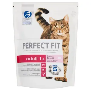 Perfect Fit Adult 1+ krmivo pre mačky s lososom 750 g