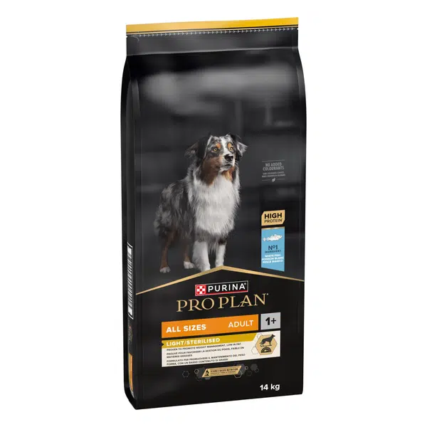 Purina Pro Plan All Sizes Adult Light/Sterilised - suché krmivo pro psy s kuřecím masem 14 kg