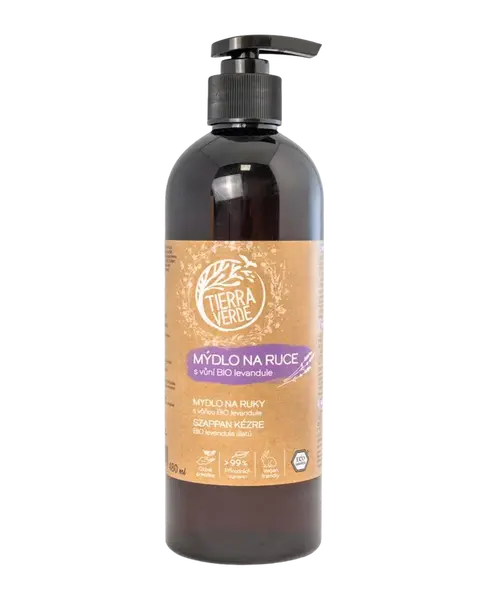 TIERRA VERDE Tekuté mýdlo na ruce s vůní BIO levandule 480 ml