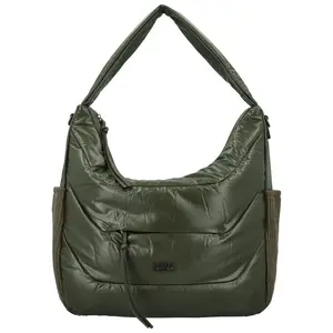 Trendy dámská koženková kabelka na rameno Coveri Kica, tmavě zelená