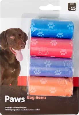 Flamingo Sáčok na psích exkrementov - so vzorom labiek 4 x 15 ks