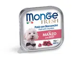 Monge Dog Fresh paté s kúskami mäsa - hovädzie 100 g
