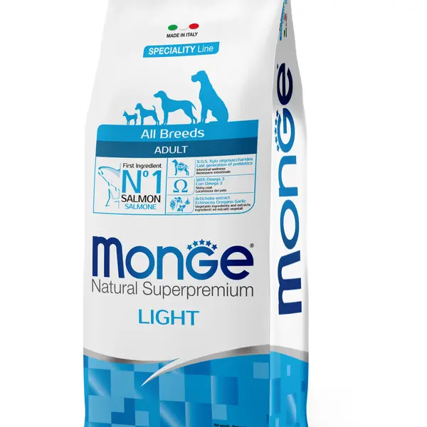 Monge Speciality Line All Breeds Adult Monoprotein Light suché krmivo pro psy - losos, rýže 2,5 kg