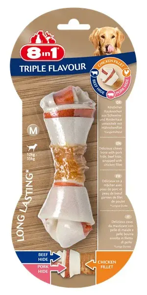 8 in 1 Triple Flavour - žvýkací kost M - 1 ks/balení