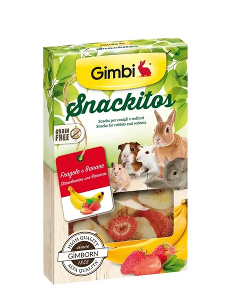 Gimbi Snackitos - jahoda a banán 60 g