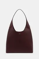 Kožená kabelka Coach hnědá barva, CU044