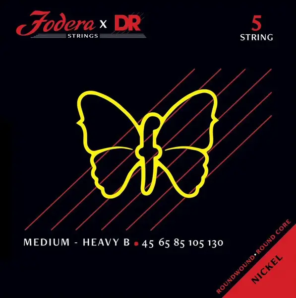 DR Strings Fodera Stainless Steel 5 Medium (Heavy B) 45130