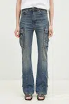 Rifle Fiorucci Multipocket Flared Jeans dámske, vysoký pás, U01FMDJE083DN01DN02