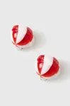 Náušnice klipsne Fiorucci Red And White Mini Lollipop Earrings