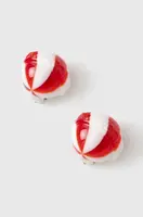 Náušnice klipsne Fiorucci Red And White Mini Lollipop Earrings