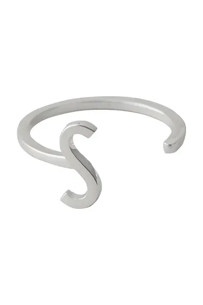 Strieborný prsteň Design Letters