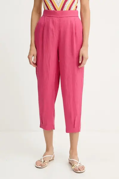 Ľanové nohavice United Colors of Benetton