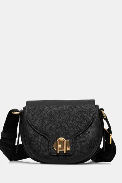 Kožená kabelka Furla čierna farba, WB01491.BX3916.N98001002