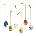 Vianočné dekorácie Handmadepapermacheeggs 6-pak