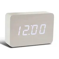 Hodiny led Gingko Design Brick White Click Clock