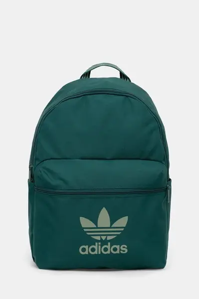 Ruksak adidas Originals Adicolor zelená farba, veľký, s potlačou, JI9437