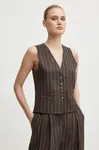 Ľanová vesta Day Birger et Mikkelsen Frida - Casual Linen Stripe
