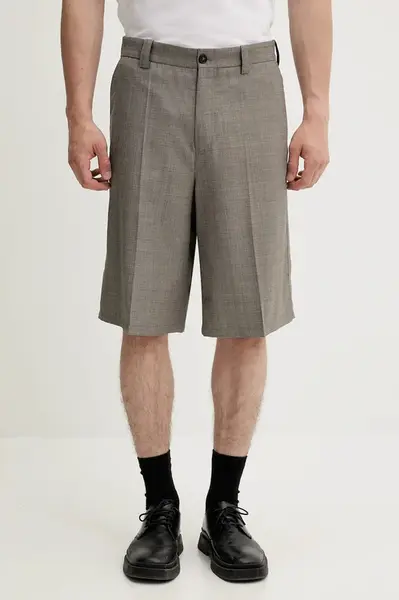 Šortky s prímesou vlny Filippa K hnedá farba, 31434