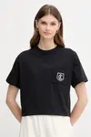 Bavlnené tričko Calvin Klein Jeans dámske, čierna farba, LV047B847G