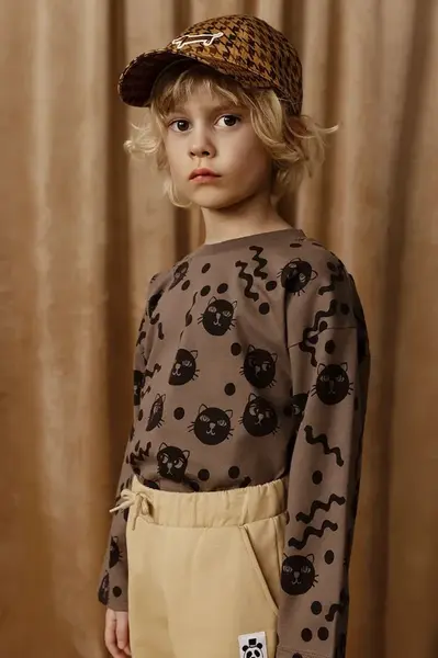 Detská bavlnená košeľa s dlhým rukávom Mini Rodini Squiggly cats