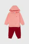 Detská tepláková súprava adidas Originals HOODIE SET ružová farba, IY9538