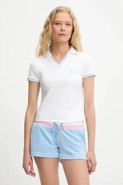 Polo tričko Juicy Couture SHRUNKEN POLO TEE