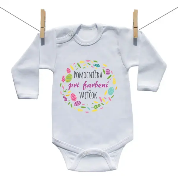 Boodyy Body s dlhým rukávom Pomocníčka pri farbení vajíčok 74 (6-9 mesiacov)