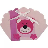 Krabička z ručného papiera ružový medved 10ks-MOVEO