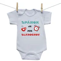 Boodyy Body s krátkym rukávom Spánok je pre slabochov 74 (6-9 mesiacov)