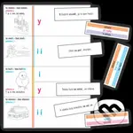 Koncovky podstatných jmen - kartičky k procvičování psaní I, Í, Y, Ý v koncovkách podstatných jmen