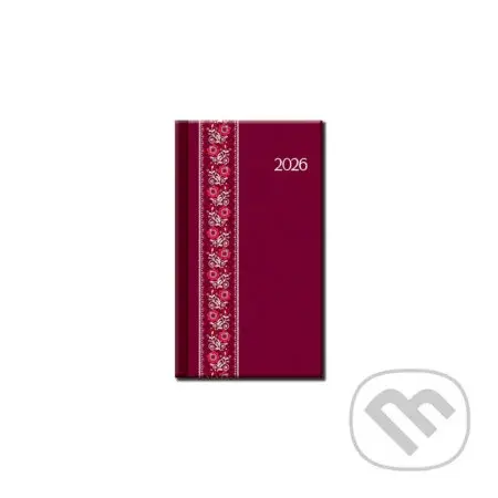 Mini diár FOLK 2026 (červený) (12-mesačný, A6)