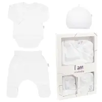 3-dielna dojčenská súpravička do pôrodnice New Baby I AM biela 62 (3-6m), 20C49090