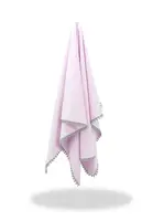 Detská deka Velvet - obojstranná s ozdobným lemovaním, 100 x 75 cm, orgovánová