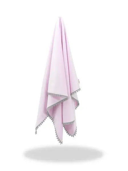 Detská deka Velvet - obojstranná s ozdobným lemovaním, 100 x 75 cm, orgovánová