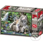 Bílí tygři - puzzle z kategorie Zvířata