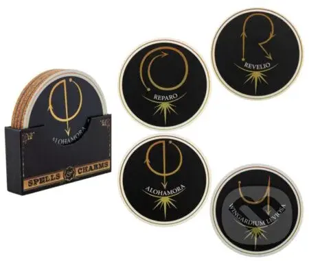 Set 4 ks táciek pod pohár Harry Potter: Kúzla