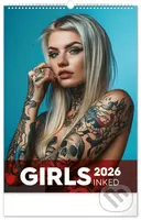 NOTIQUE Nástěnný kalendář Inked Girls 2026 (univerzálne kalendárium)