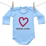Boodyy Body s dlhým rukávom (modré) Ľúbim ocka 80 (9-12 mesiacov)