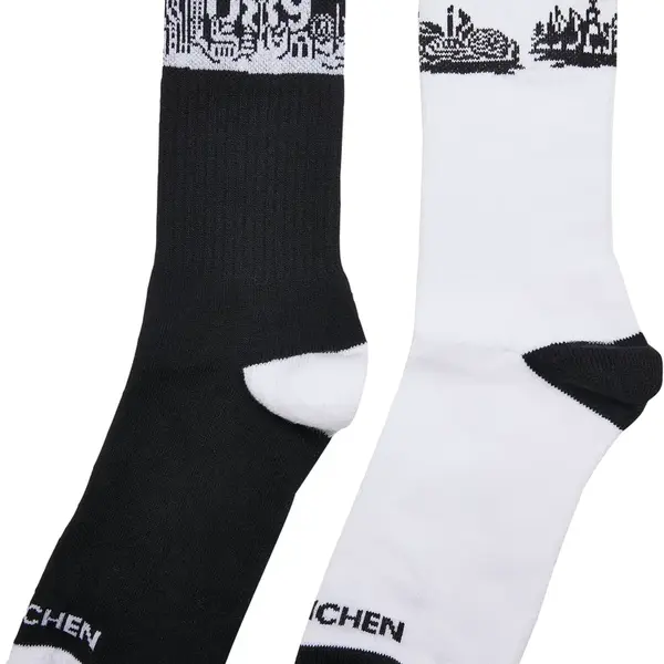 Major City 089 Socks 2-Pack Black/White