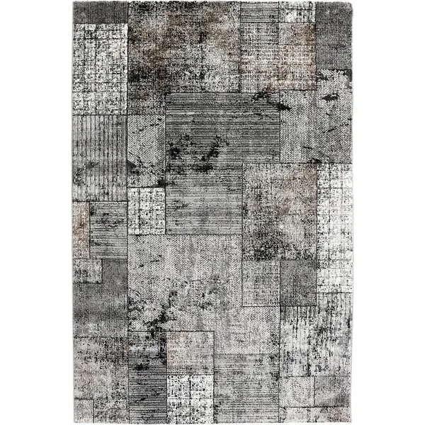 Novel TKANÝ KOBEREC, 160/230 cm, šedá, černá