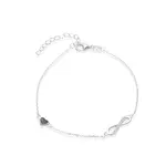 Beneto Módní stříbrný náramek nekonečná láska AGB629/21