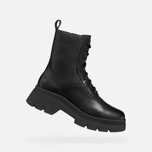 Black Women's Ankle Boots Geox Pluette - Ladies