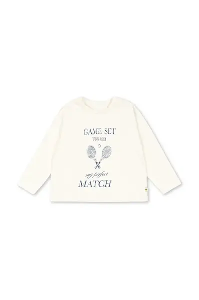 Detská bavlnená košeľa s dlhým rukávom Konges Sløjd LIN LS TEE GOTS