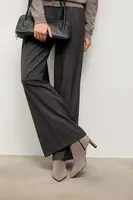 Semišové boty Answear.LAB šedá barva, na podpatku